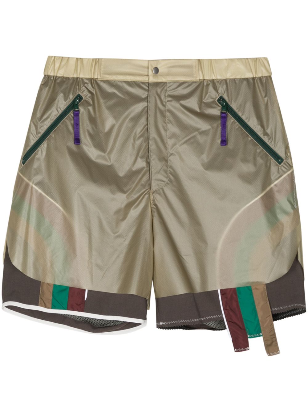 colour-block panelled shorts