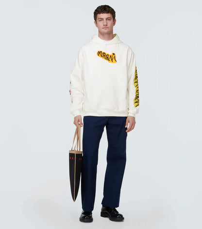 Printed Cotton Jersey Hoodie by Marni - bottegalusso: Premier Destination for Modern Luxury Menswear