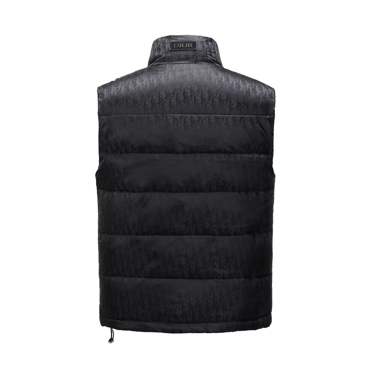 oblique sleeveless down jacket